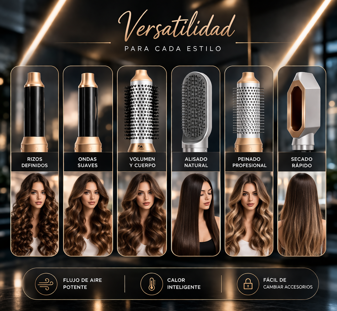 5 en 1 Hair Styler Pro con Tecnología Iónica